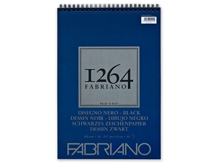 Fabriano 1264 Black - A4 spiral - 200g - 40 ark