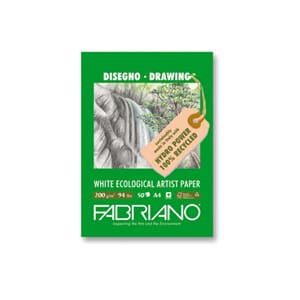 Fabriano økologisk tegneblokk A4 - 200g/50 ark