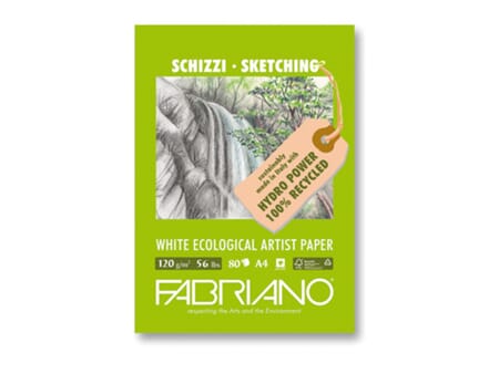 Fabriano økologisk skisseblokk - A4 - 80 ark