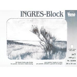 Vang Ingressblokk hvit - 24x31 - 100g/ 20 ark