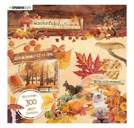 Wonderful Autumn - die cuts i blokk - 15x15