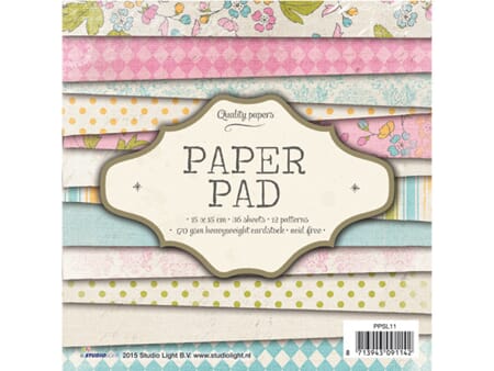 StudioLight Paper Pad - 15x15 - nr 11/ 36 ark