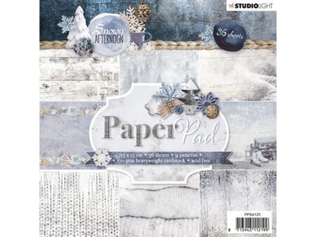 StudioLight Paper Pad -  Snowy Afternoon 125 - 15x15