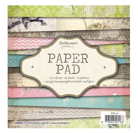 StudioLight Paper Pad - 15x15 - nr 13/ 36 ark