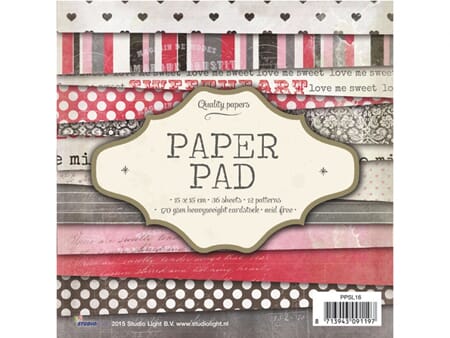 StudioLight Paper Pad - 15x15 - nr 16/ 36 ark