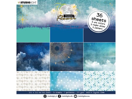 Paper pad 15 x 15 cm - Blu Night Skies