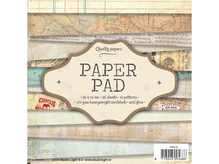 StudioLight Paper Pad - 15x15 - nr 26/ 36 ark