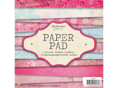 StudioLight Paper Pad - 15x15 - nr 27/ 36 ark