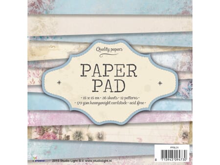 StudioLight Paper Pad - 15x15 - nr 31/ 36 ark
