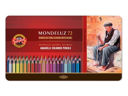 Koh-i-Noor Mondeluz Akvarellblyant - 72 stk i metallskrin