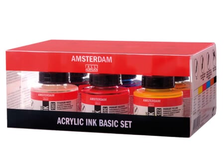 Amsterdam Ink 30 ml - sett med  farger