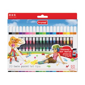 Bruynzeel Twin Felt Tip Points - Doble tusjer 20stk