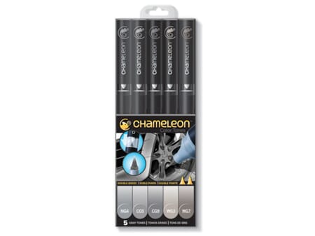 Chameleon Markers 5-pen Grey Tones