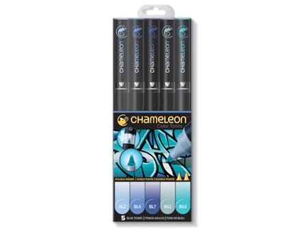Chameleon Markers 5-pen Blue Tones