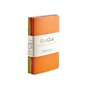 EcoQua Notebook - 4 stk - 9x14 cm - bullets