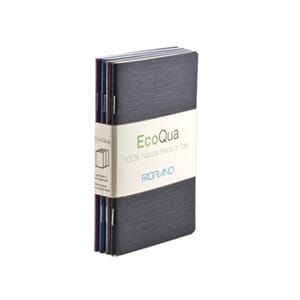 EcoQua Notebook - 4 stk - 9x14 cm - bullets