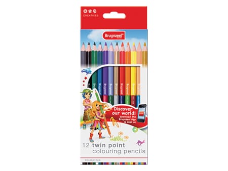 Bruynzeel Twin Point Colouring Pencils - 12stk
