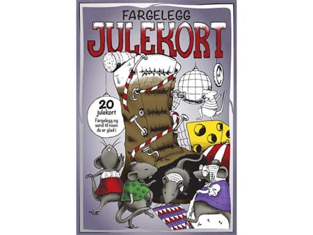 Fargelegg Julekort - 20 motiv (postkort)