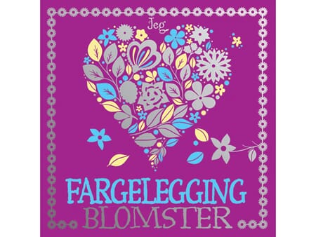 Jeg elsker Fargelegging - Blomster - 15x15 cm
