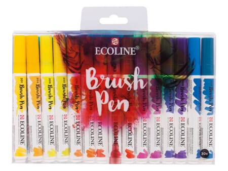 Ecoline Brush Pen - sett 30 tusjer