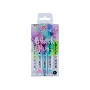 Ecoline Brush Pen - 5 tusjer med penseltupp - Pastell