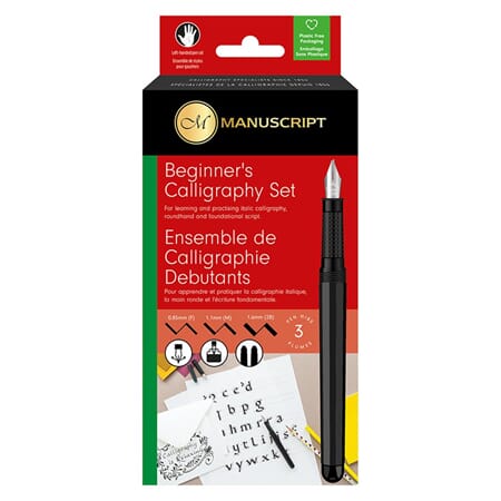 Manuscript Kalligrafi - venstrehendt begynnersett