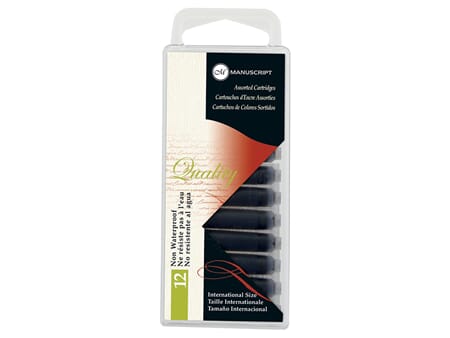 Manuscript blekkpatroner - assortert - 12 stk