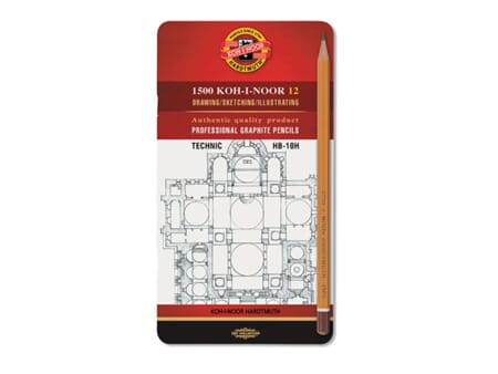 Koh-i-Noor Blyantsett 1502 TECHNIC - (HB-10H) - 12 stk