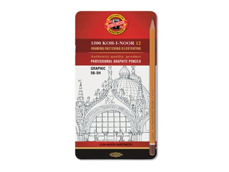 Koh-i-Noor Blyantsett 1502 GRAPHIC - (5B-5H) - 12 stk
