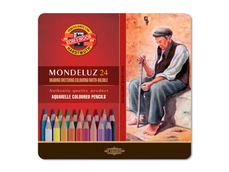 Koh-i-Noor Mondeluz Akvarellblyant - 24 stk i metallskrin