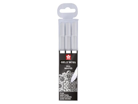Gelly Roll Basic - str 08 hvit heldekkende