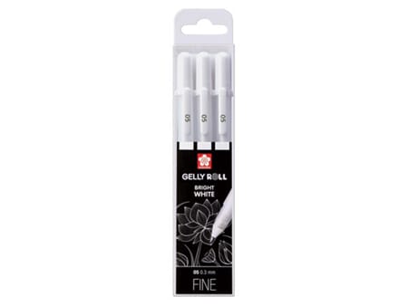Gelly Roll basic - 3 set - str 05 hvit heldekkende