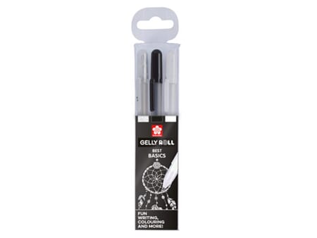 Sakura Gelly Roll - Mixed set 3 stk - glitter/ sort/ hvit