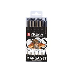 Sakura Pigma Micron - Manga tool set - 6 stk