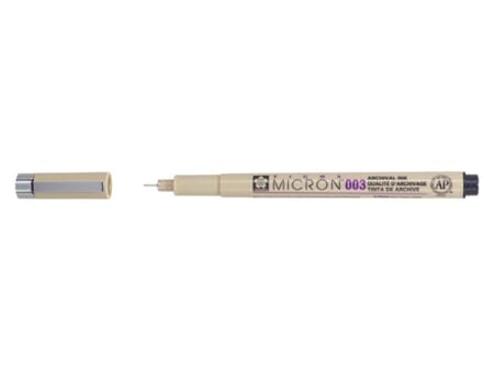 Sakura Pigma Micron - 49 sort - 003 (0,15 mm)
