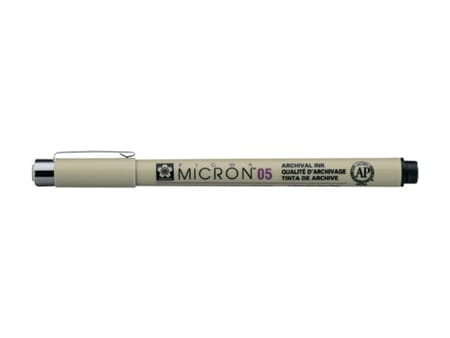 Sakura Pigma Micron - 49 sort - 05 (0,45 mm)