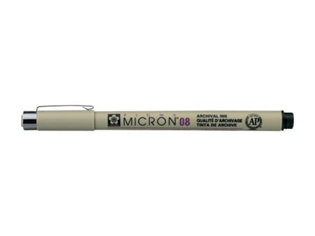 Sakura Pigma Micron - 49 sort - 08 (0,5 mm)