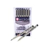 Sakura Pigma Micron - sort - sett 6 + 1 brush