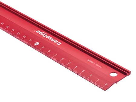 Transotype Non-slip aluminium ruler - 30 cm