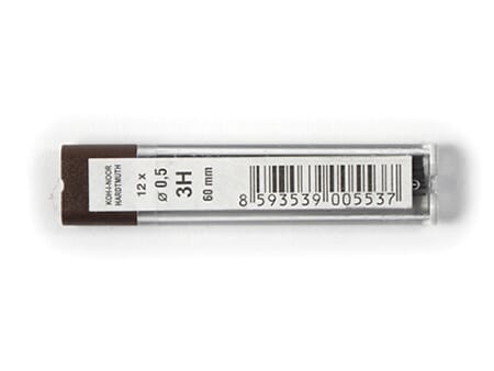 Koh-i-Noor grafittminer - 0,5 mm - 3H - 12 miner