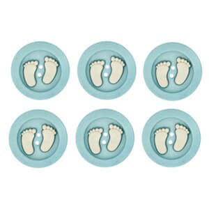 Babyføtter lyseblå -  28 mm