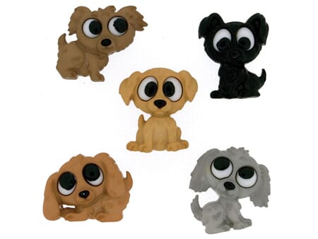 Playful Puppies - 25 x 17 mm - 5 stk