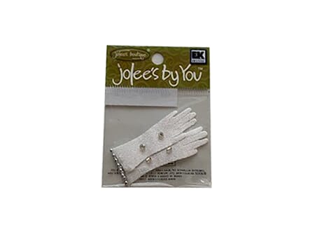 Jolee's Hvite hansker - m/ limpute