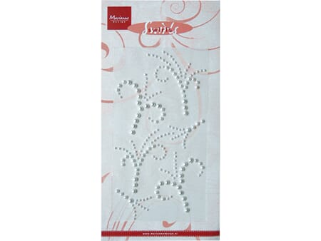 Swirls m/ lim - Hvit