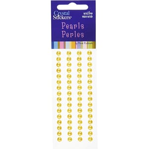 Halvperler gul - 5 mm - 64 stk