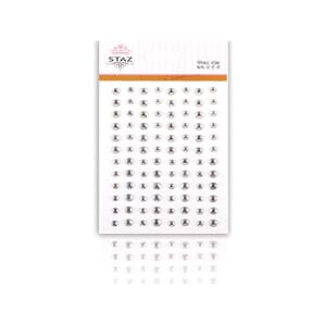 Strass m/lim - Klar - 96 stk