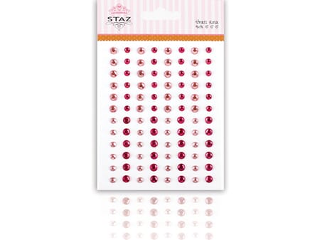 Strass m/ lim - rosa - 96 stk