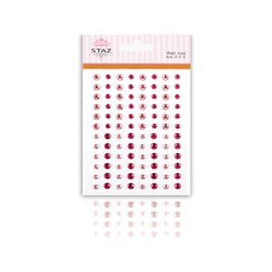 Strass m/ lim - rosa - 96 stk