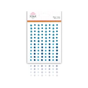 Strass m/ lim - Turkis - 96 stk