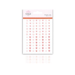 Halvperler m/ lim - Rosa - 96 stk